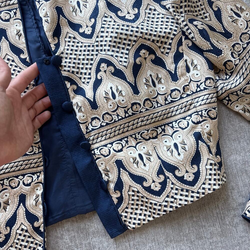 Adrianna Papell Cropped Silk Jacket - Picture 3 of 6
